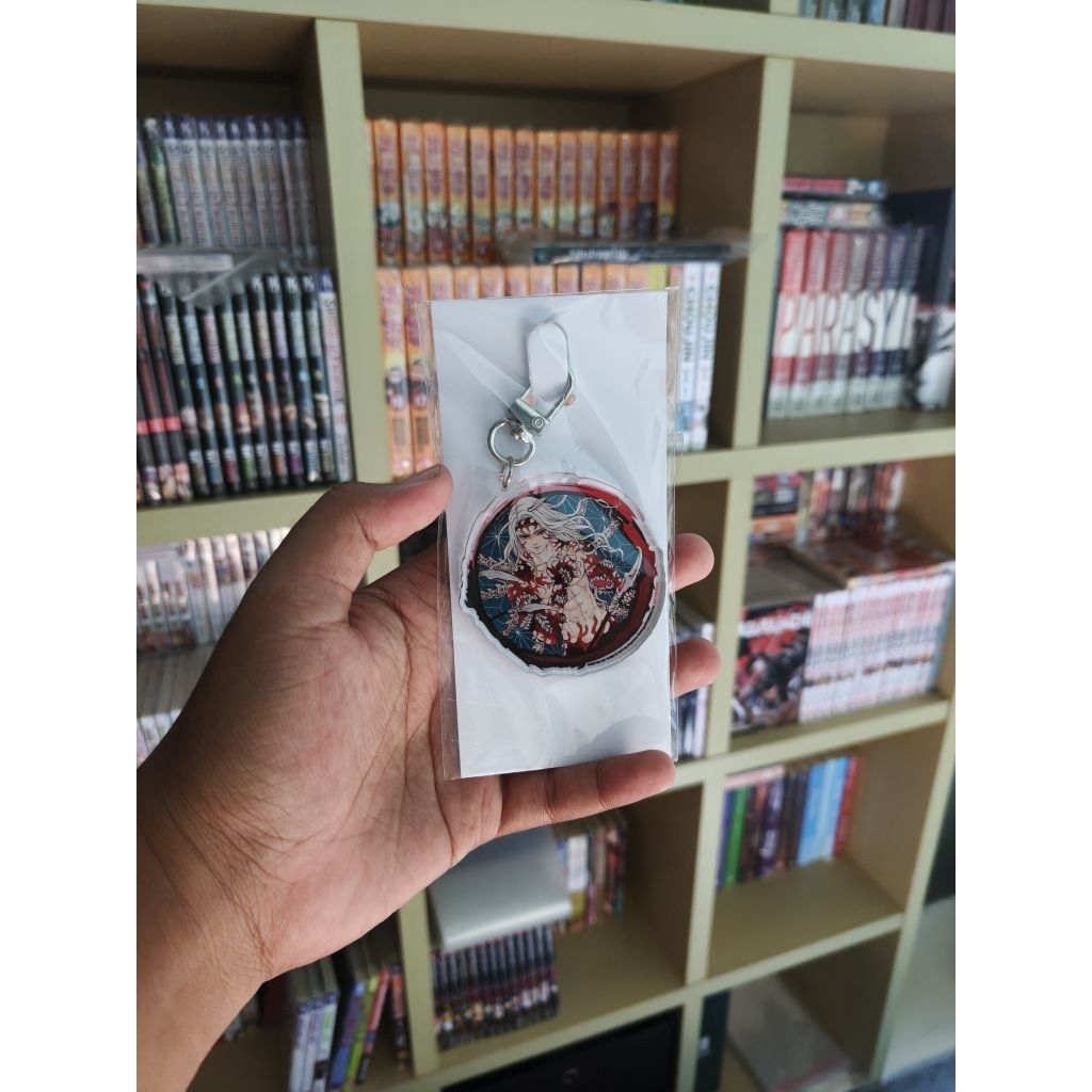souvenir gantungan kunci official komik demon slayer original