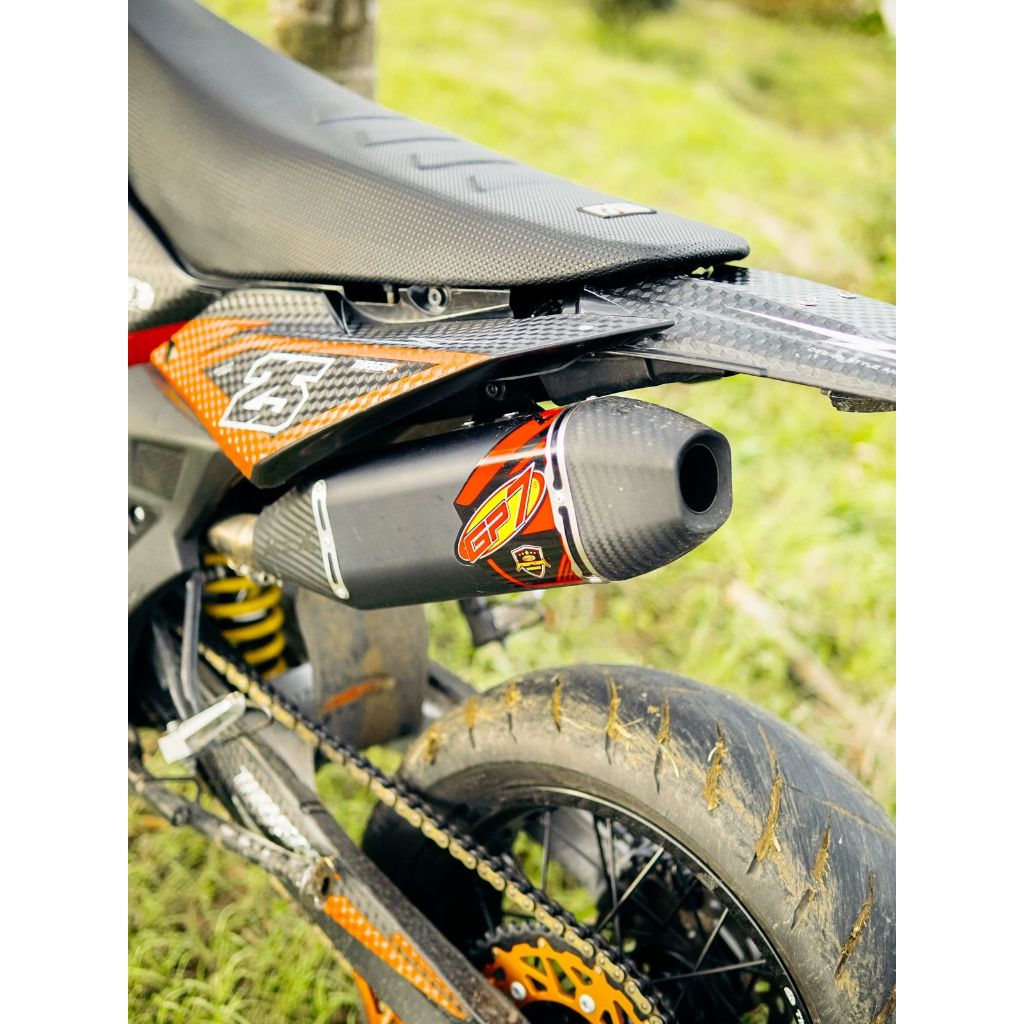 Knalpot Gp7 RSX Black Carbon Standar Bore Up KLX DT 150 KLX 140 Original Gp7