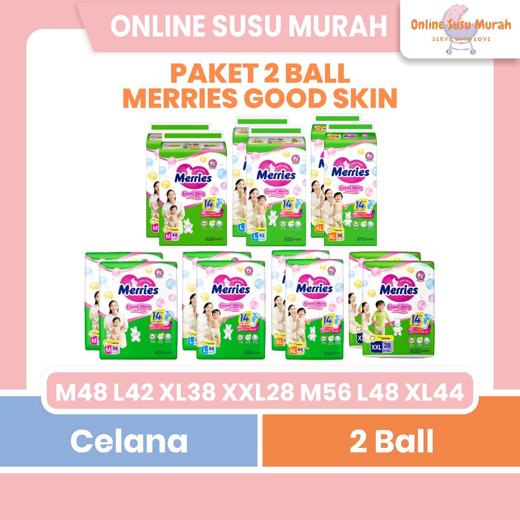 MERRIES PANTS GOOD SKIN PAKET 2 BALL M 48 L 42 XL 38 XXL 28 M 56 L 48 XL 44 POPOK CELANA ANAK PPKS
