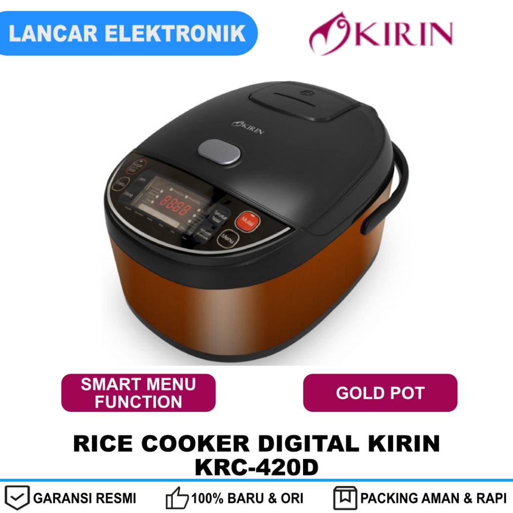 Rice Cooker 2 Liter Digital Kirin Smart Menu KRC-420D