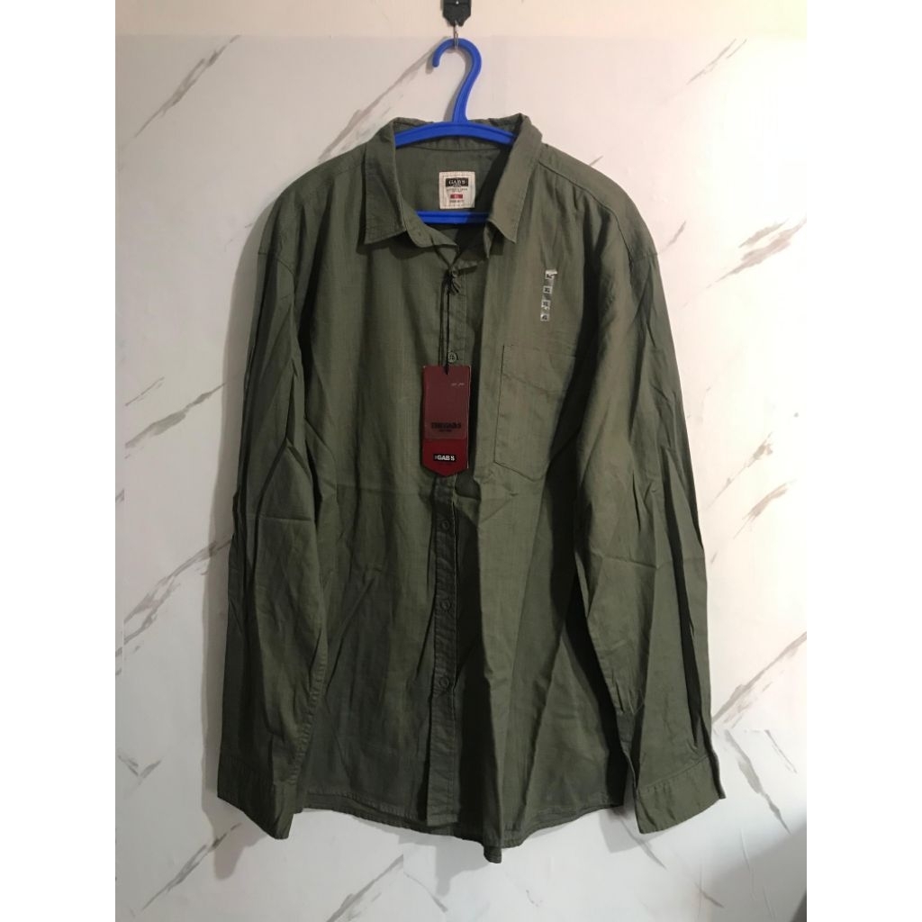 SALE Kemeja Lengan Panjang Gab’s Jeans Hijau Original Authentic Murah