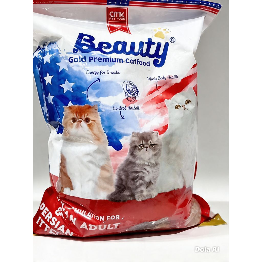 Makanan Kucing Premium BEAUTY GOLD Persian Adult & Kitten 1kg | dryfood beauty gold makanan kucing