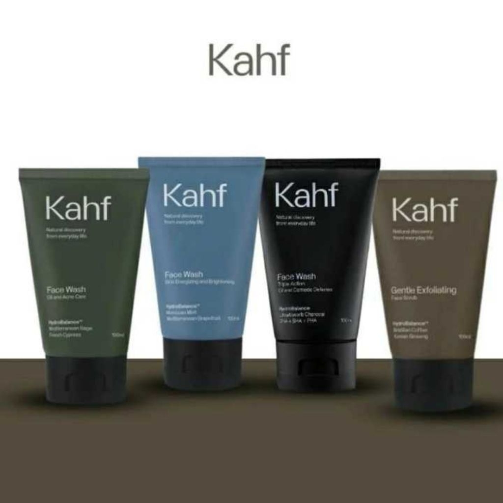 KAHF Man Face Wash Scrub Gentle Wash 100ml | sabun pembersih wajah