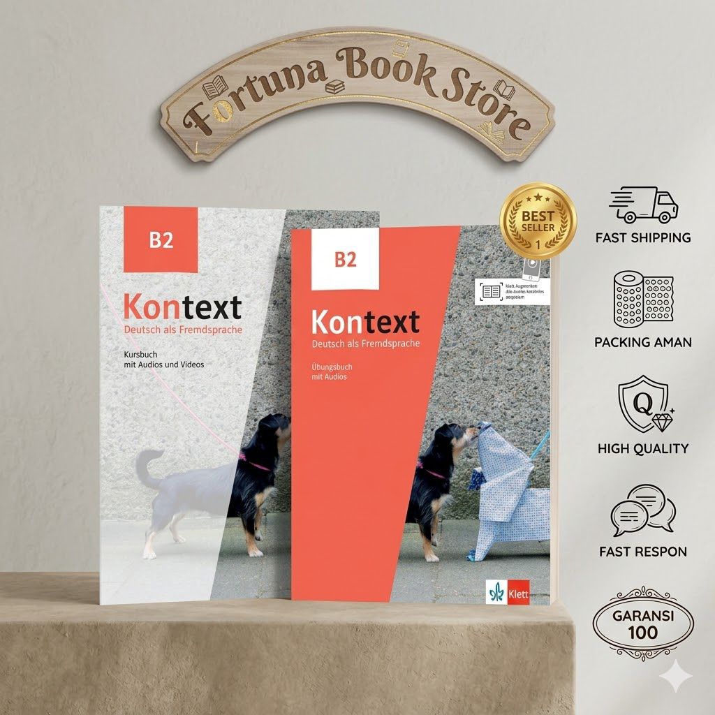Kontext B2 Deutsch Paket Lengkap (Kursbuch + Übungsbuch) – Belajar Bahasa Jerman Level B2