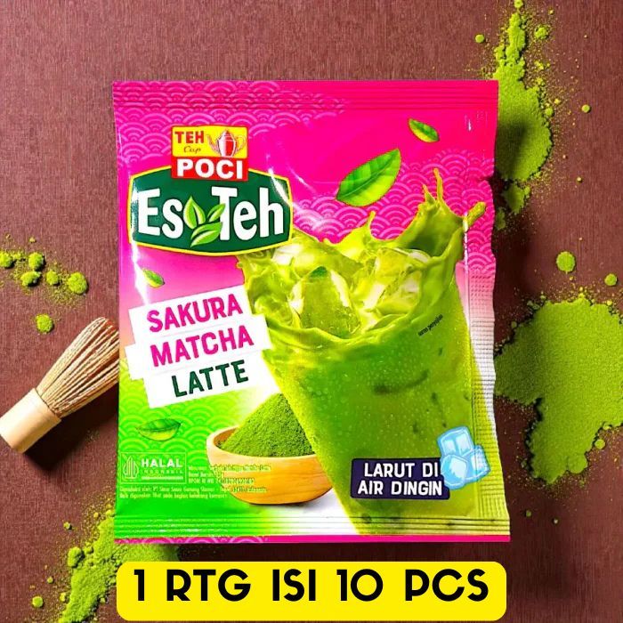 Bubuk Es Teh Poci Matcha Latte Powder Drink Premium - Minuman Kekinian Enak Murah