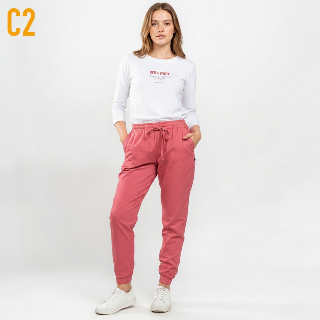 Flamoush Tanika Pink Pants Wanita Jogger