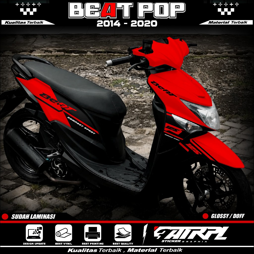 (COD) Decal Sticker Honda Beat POP Full Body 2014 2015 2016 2017 2018 2019 2020 - Decal Sticker Full