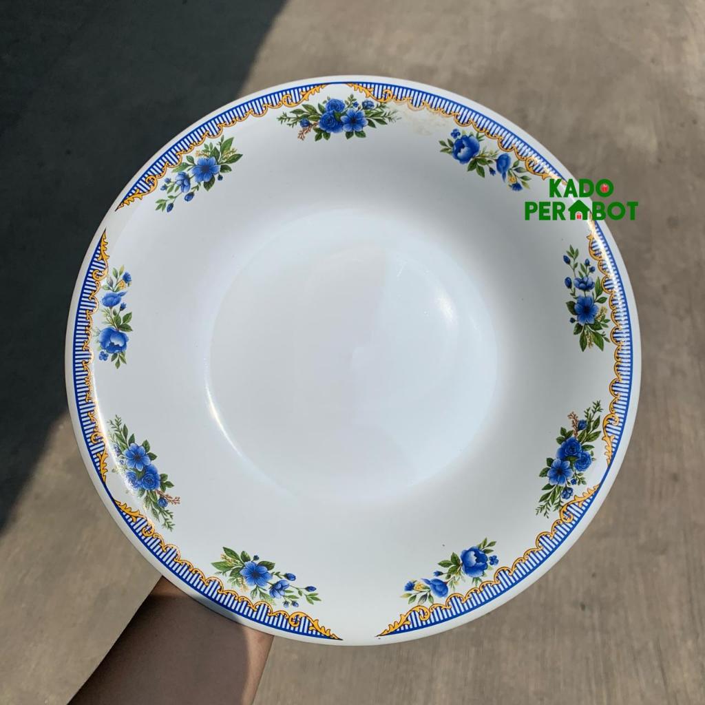 Piring Keramik Omega Bunga-Piring Makan Motif Bunga-Piring Kembang Lucky
