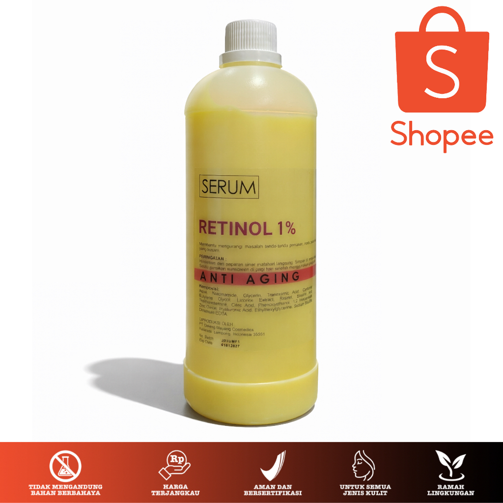 SERUM RETINOL LITERAN 1% isi 1 LITER   (SERUM ULTRA RETINOL 1% WITH RETINOL, NIACINAMIDE & TRANEXAMI