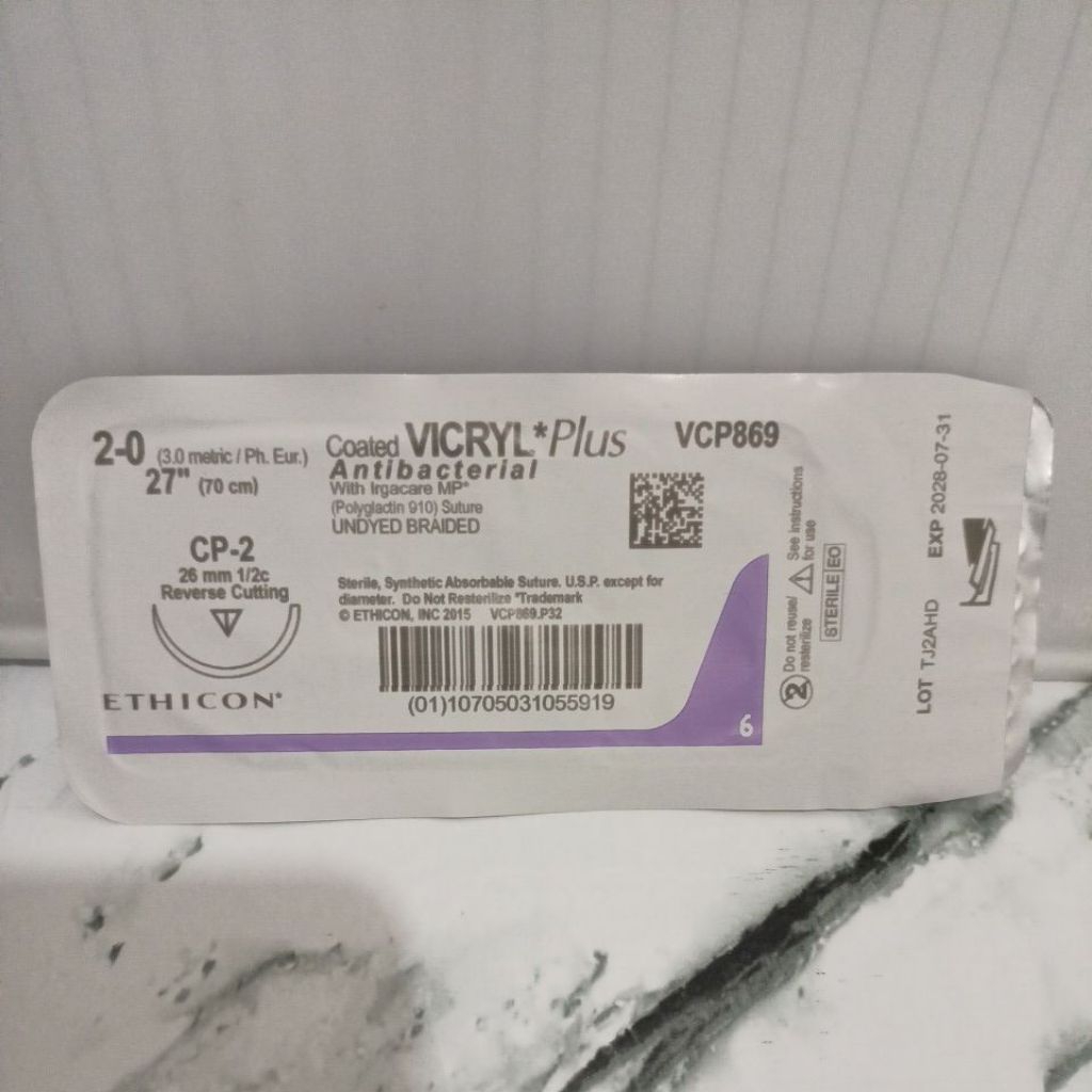 Vicryl Plus 2/0 vcp869 Reverse Cutting vicryl Plus 2 0 Reverse Cutting