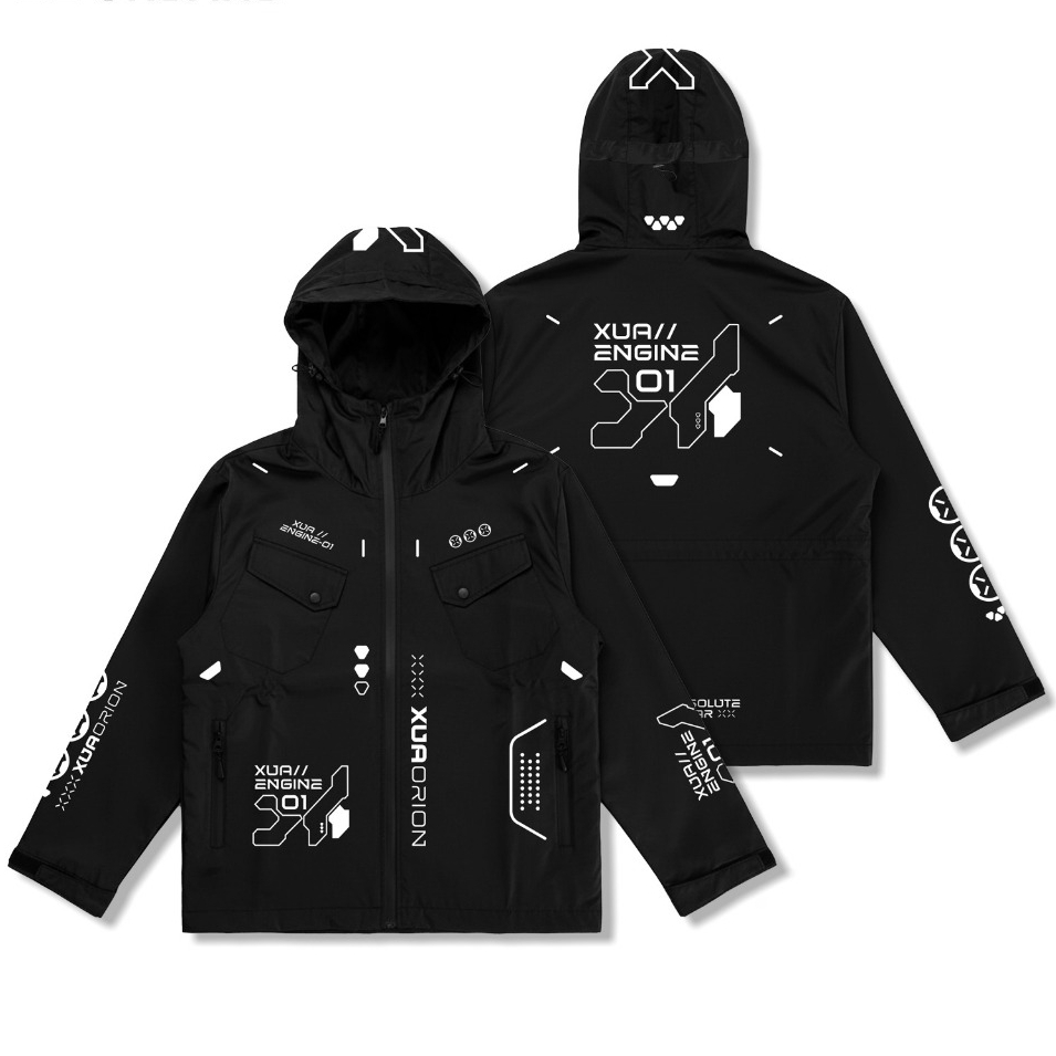Dhozen Jaket Techwear Xua Engine – Waterproof Futuristik Taktikal