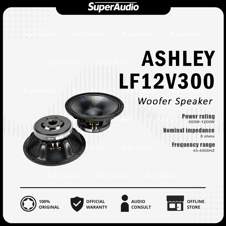 Ashley LF12V300 Woofer Speaker 12 Inch