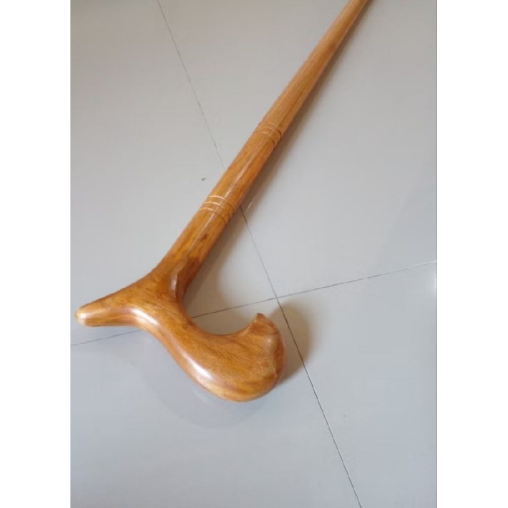 Tongkat Jalan / Tongkat Kaki 1 / Tongkat Orang Tua / Teken Ukir Cukit / Tongkat Ukir Cukit / Alat Ba