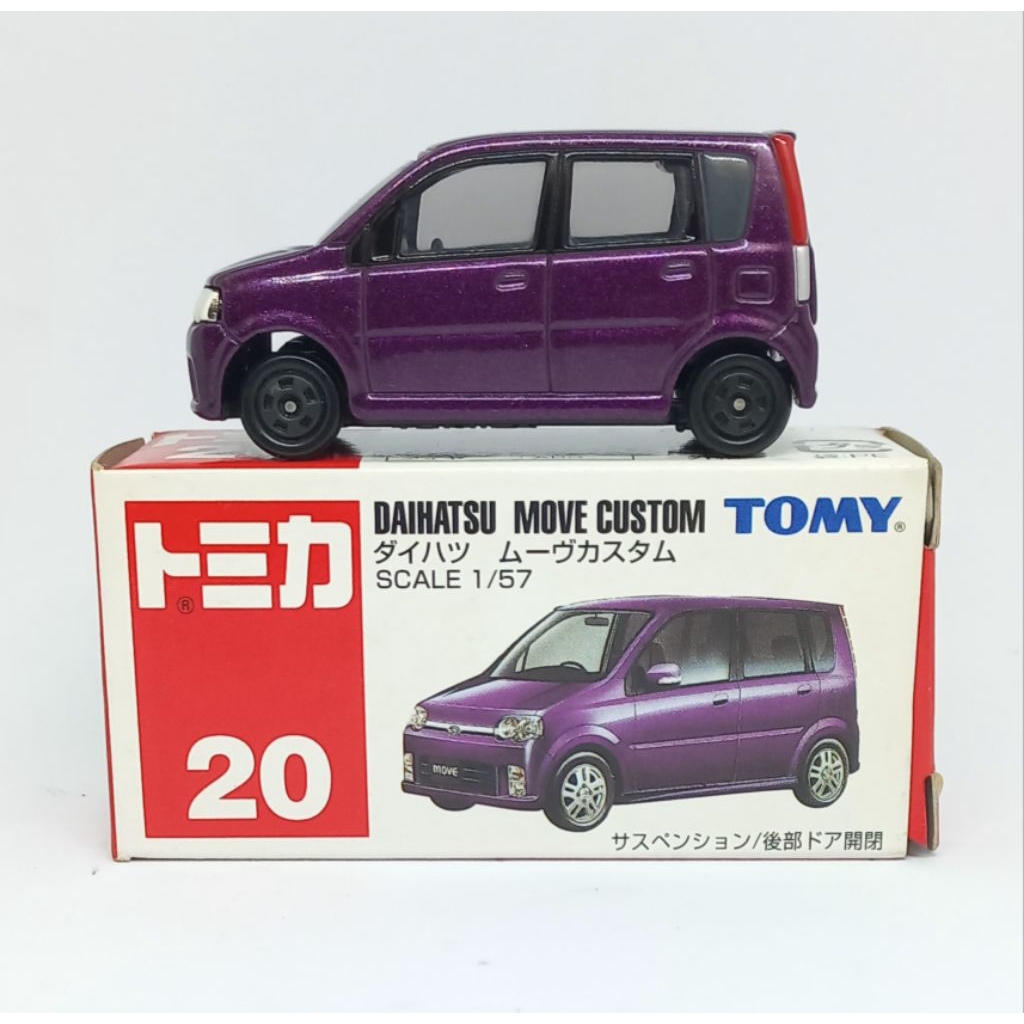 tomica daihatsu move custom 20 tomy biru diecast (t)