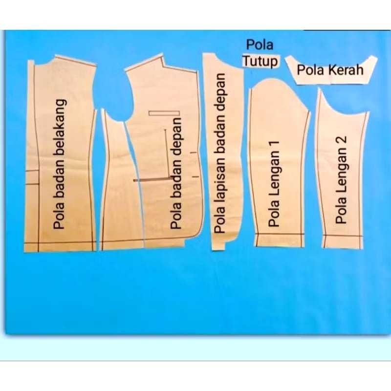 Pola Jas Almamater Blazer Pria Wanita Dewasa Pola Jahit Jas Formal Siap Pakai Lengkap