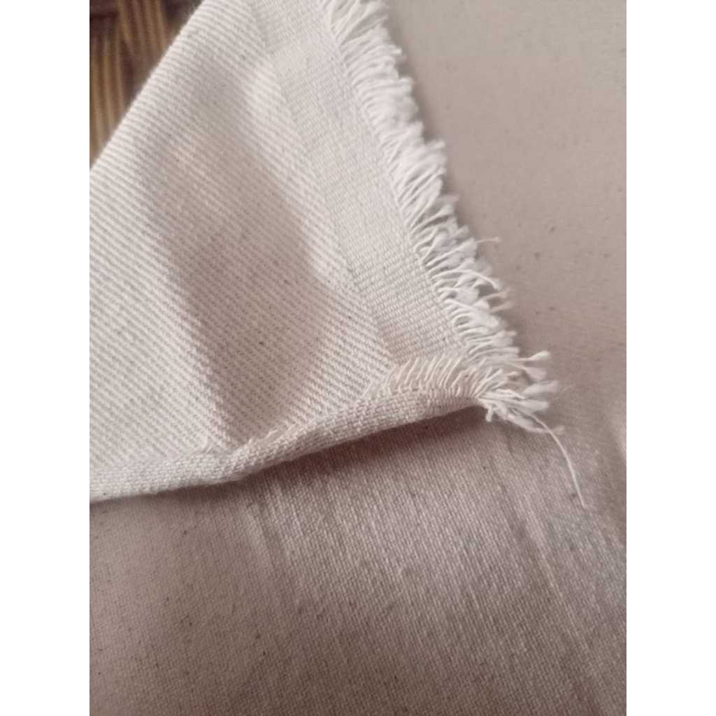 Kain Kanvas twill full cotton/Katun denim 12,5oz Greige BW-Harga Paling Murah