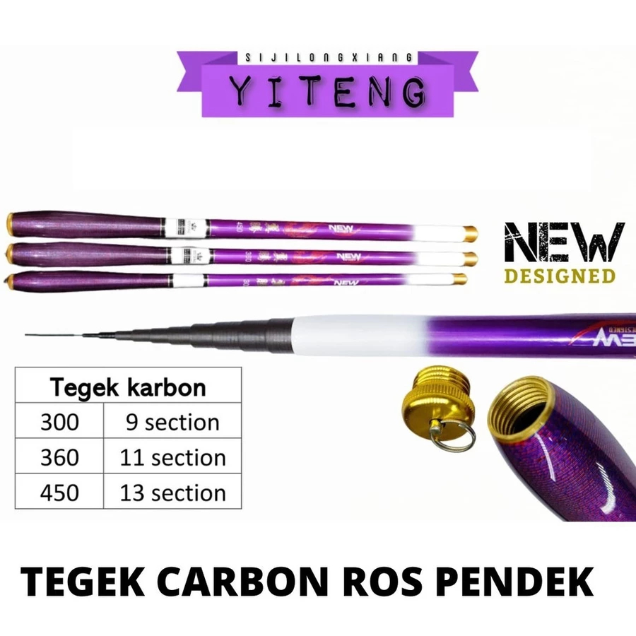 TEGEK RUAS PENDEK CARBON YINTENG, TEGEK HIGH CARBON 300,360,450
