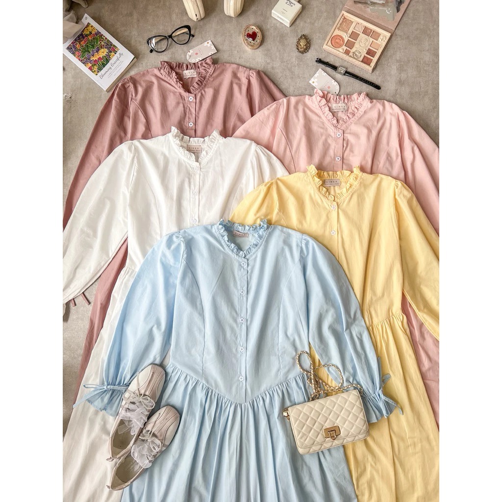 GAMIS POLOS BAHAN KATUN POPLIN PREMIUM DRESS WANITA TERBARU 2026 DRESS MUSLIM KEKINIAN