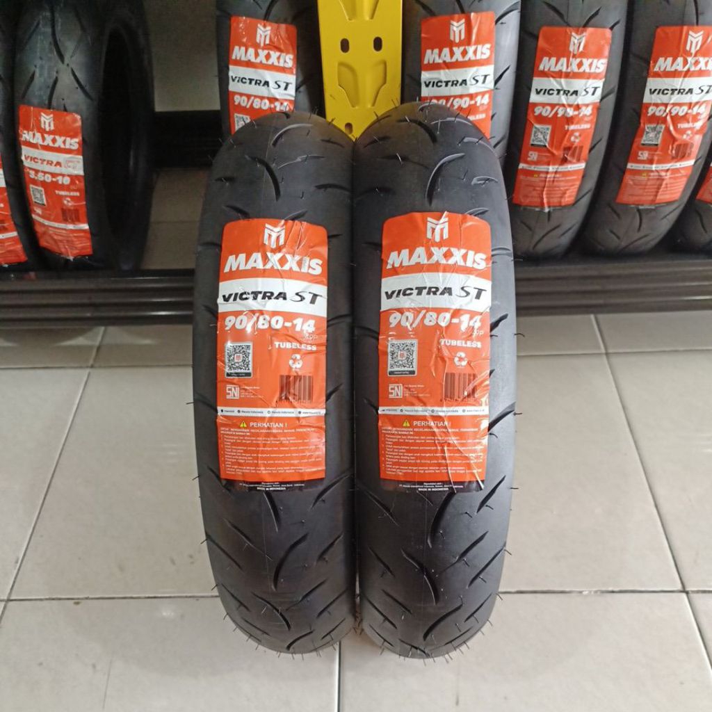 PAKET BAN Maxxis Victra ST 90/80 Ring 14 Tubeless