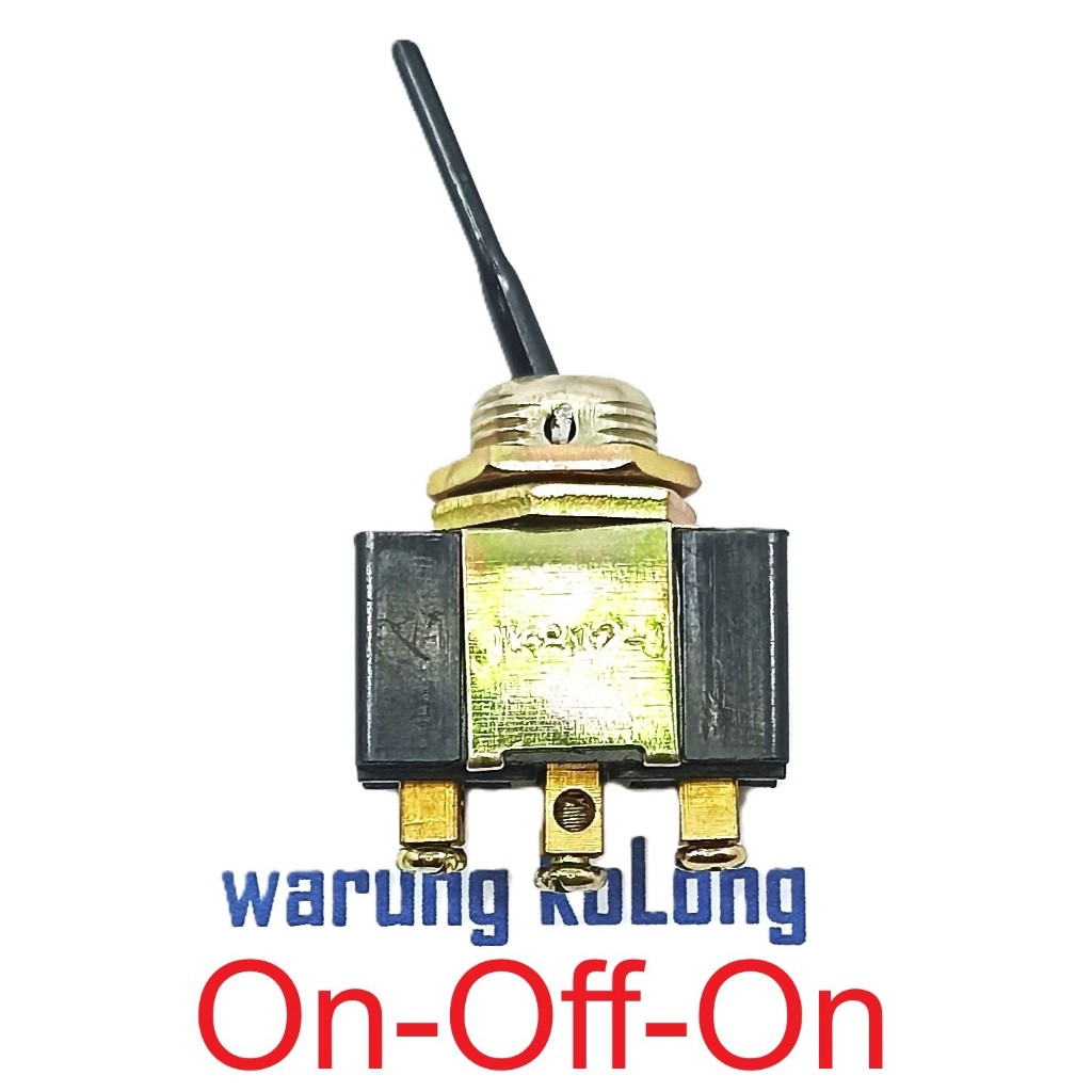 Saklar 3 kaki ON OFF ON switch toggle hitam mobil lampu reting piting