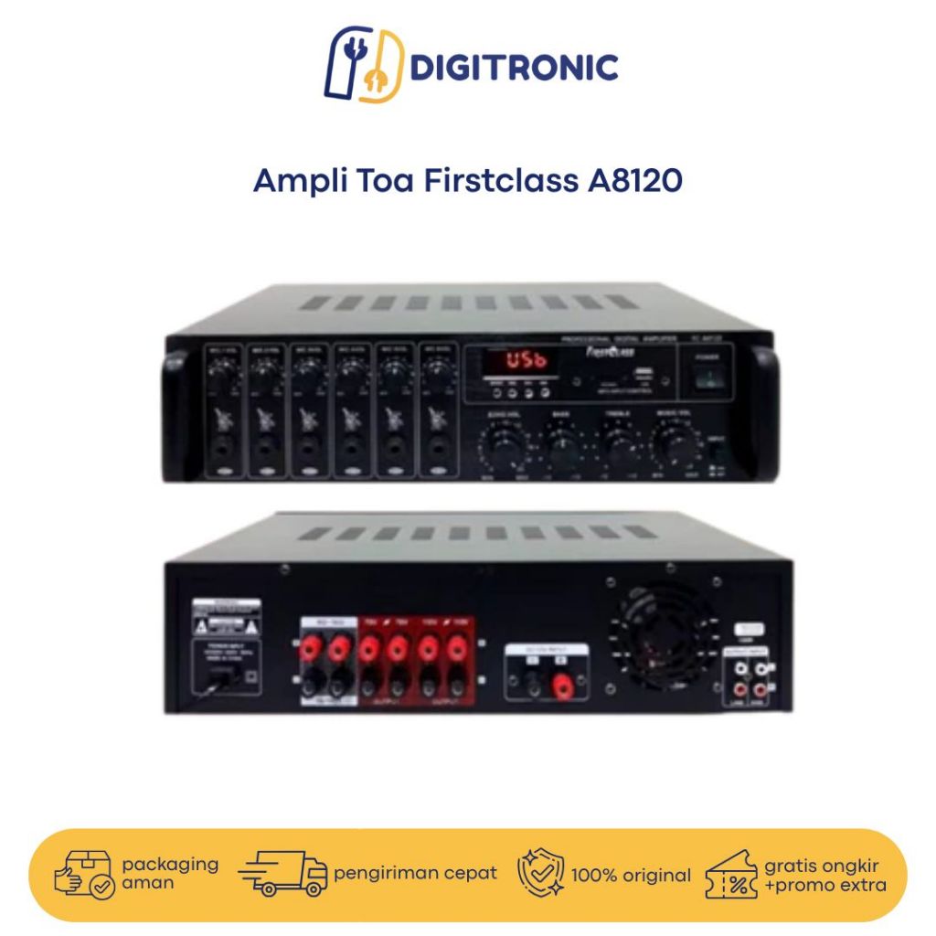 Power Amplifier Toa Professional Digital Ampli Firstclass FC A8120 150 Watt