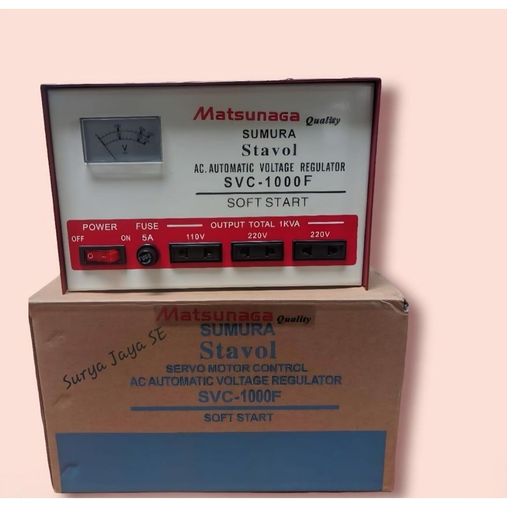 Stabilizer MATSUNAGA Stavol SVC1000F 1000Watt SUMURA / Stabilizer Stabiliser Listrik Stavolt SVC 100