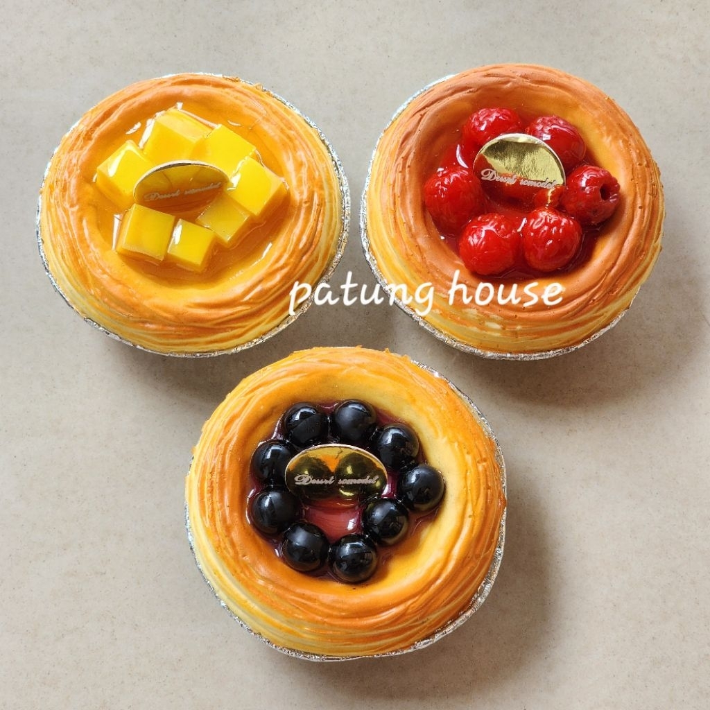Fridge Magnet Tempelan Kulkas Danish Roti Squishy Buah Pie Buah
