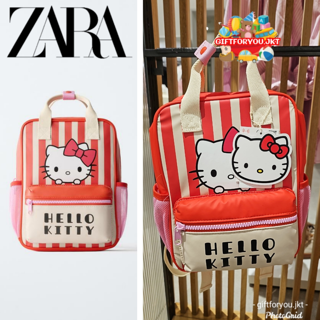 Zara Kid Tas Ransel Anak Hello Kitty Sanrio Backpack Bag Unisex Figure Cartoon Kartun Lucu Cute Seko