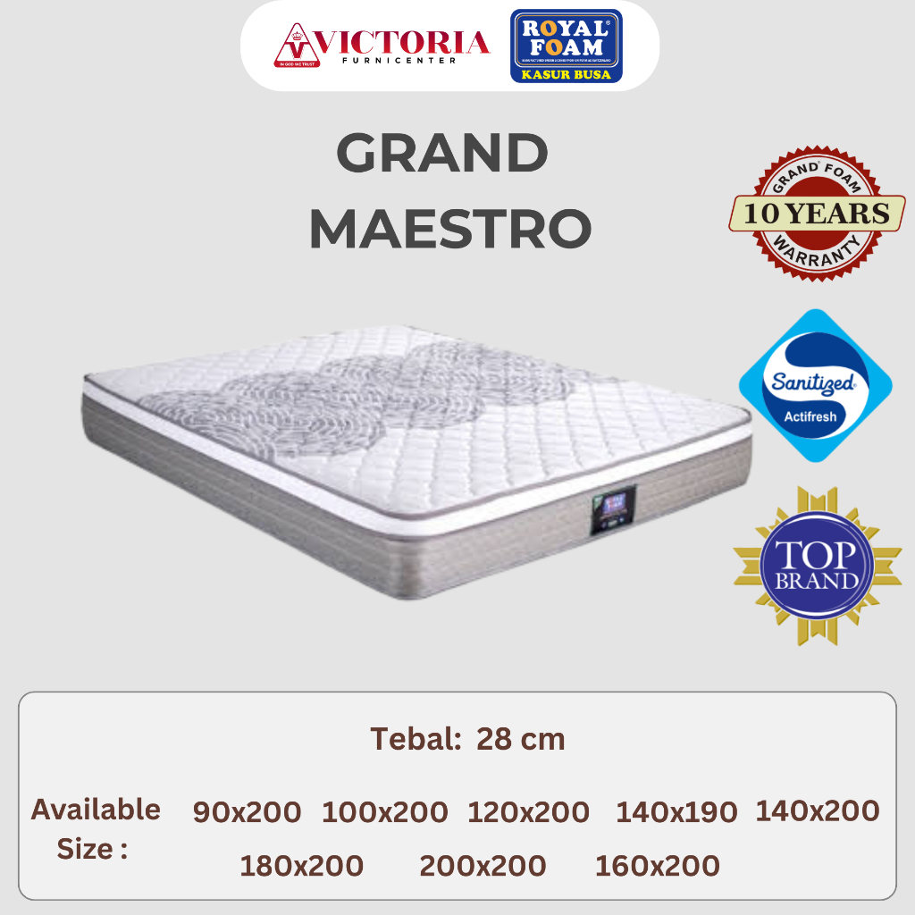 Royal Foam Grand Maestro 120 x 200 120x200 Kasur Saja Mattres Only