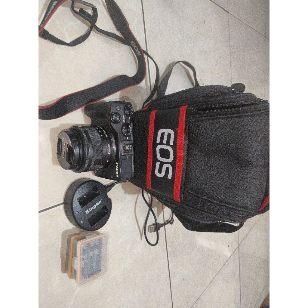 Camera Canon Eos M3 Lensa Kit 15-45mm Kamera Mirrorless Second