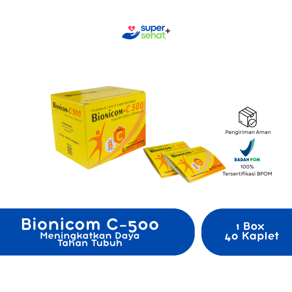 Bionicom C 500mg Box - Menjaga Daya Tahan Tubuh // Vitamin C 500mg dan B Kompleks