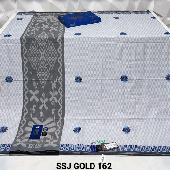 Sarung BHS Classic Gold Motif C45 SSA, BHS classic songket, Putih Hitam - S GOLD