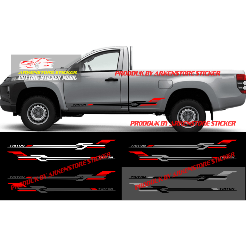 Stiker mobil triton single cabin sticker cutting stiker list sporty mobil mitsubishi triton