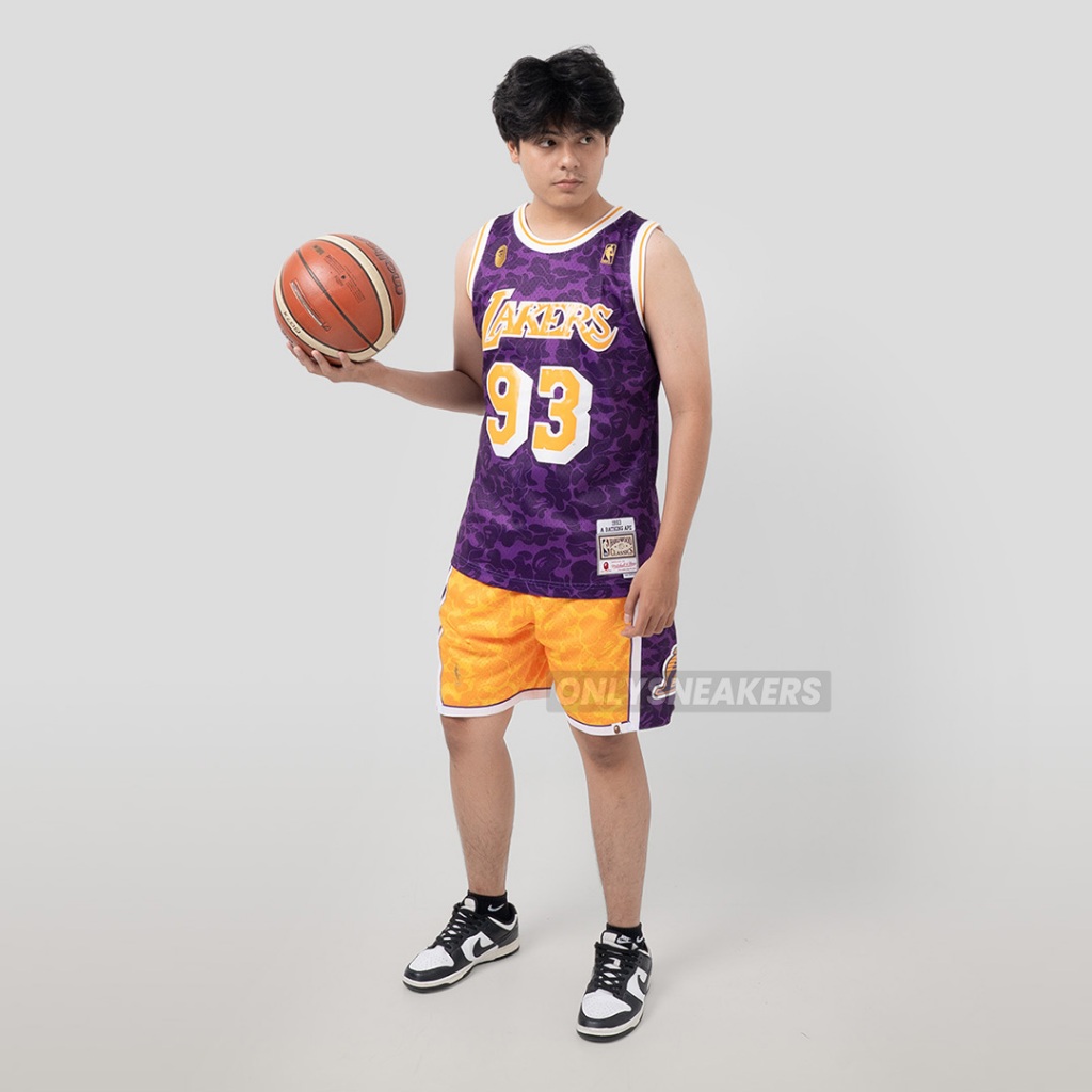 BAPE X MITCHELL NESS LOS ANGELES LAKERS PURPLE
