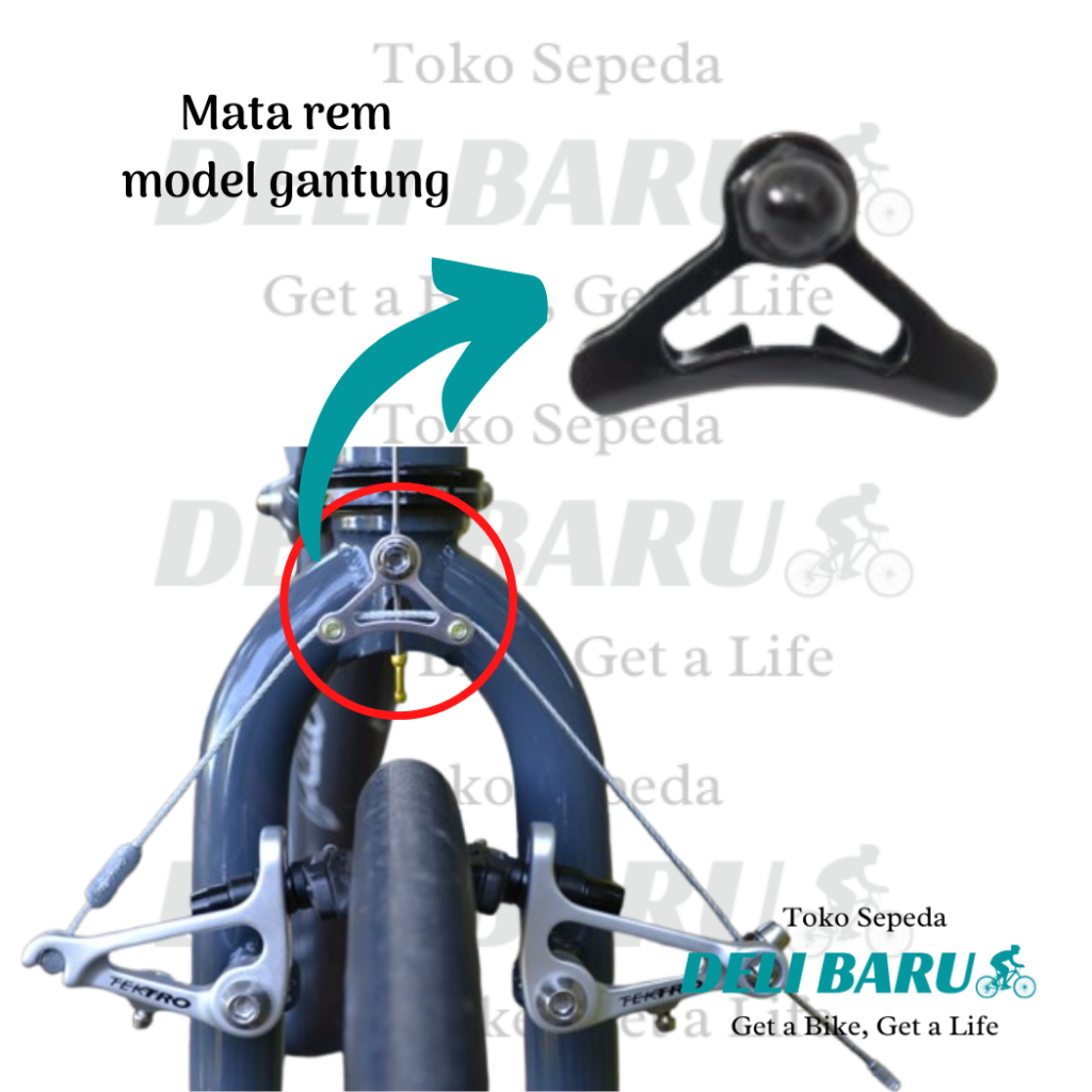 Mata rem model gantung baut penjepit tali rem sepeda federal jadul