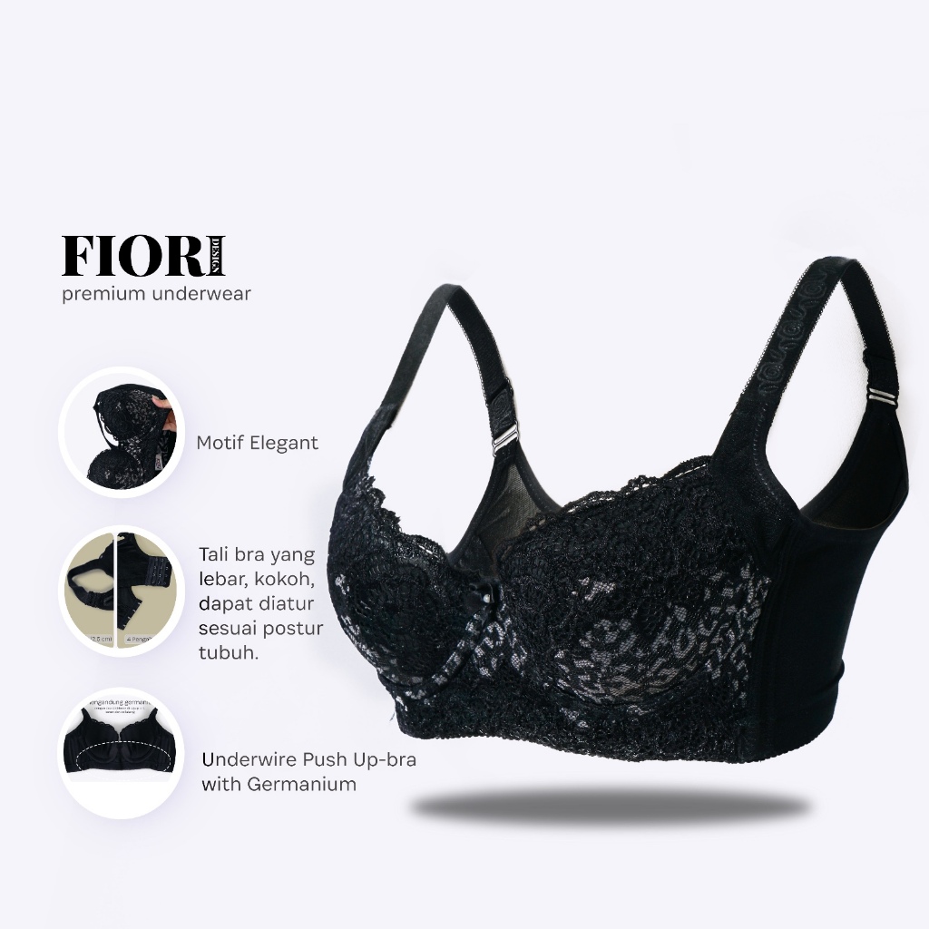 Fiori - Graziella Push Up Bra - Underwire - BH Germanium