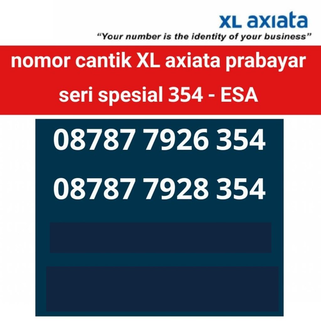 nomer cantik seri ESA - 354 XL 4G dari axiata kartu perdana