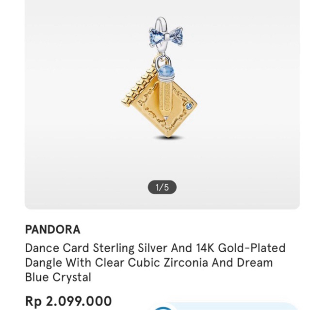 prelov charm pandora/ charm pandora/ charm dancing card bridgerton pandora