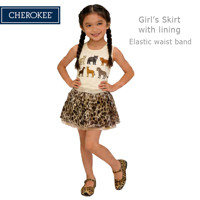 Rok anak perempuan CHEROKEE cheetah skin print