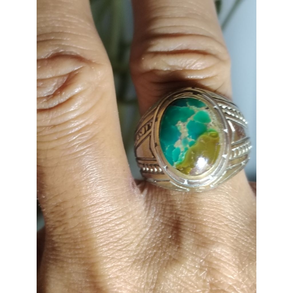 pirus persia motif yin yang, pirus unik, pirus antik, pirus lawasan