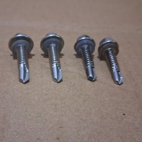 Roofing SS410 #12x25 -M5x25 Skrup Baja Ringan -Drilling Stainless Steel 410-Ruping