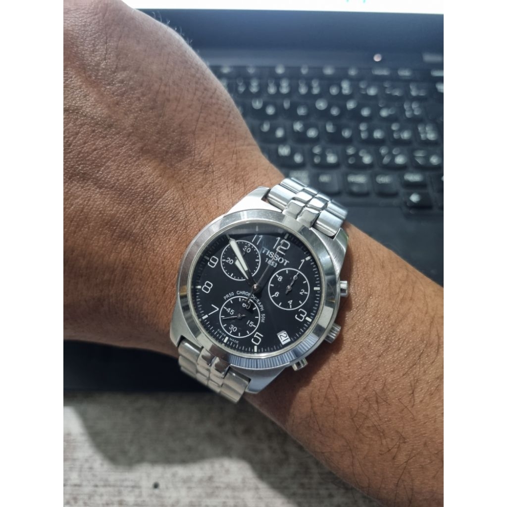 Jam perloved Tissot PR 50 Chronograp original