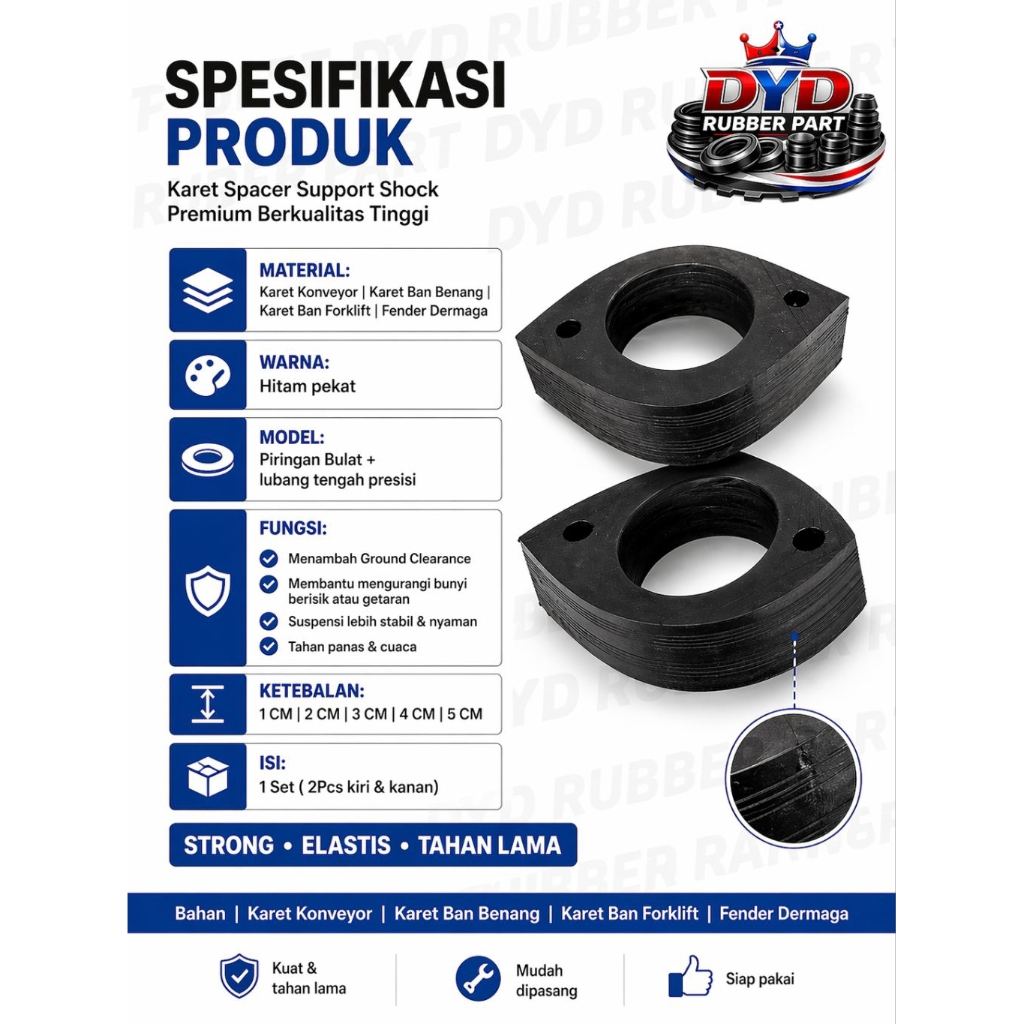 Karet Spacer Karet Tatakan Peninggi Support Shock Depan Agya Ayla Sirion