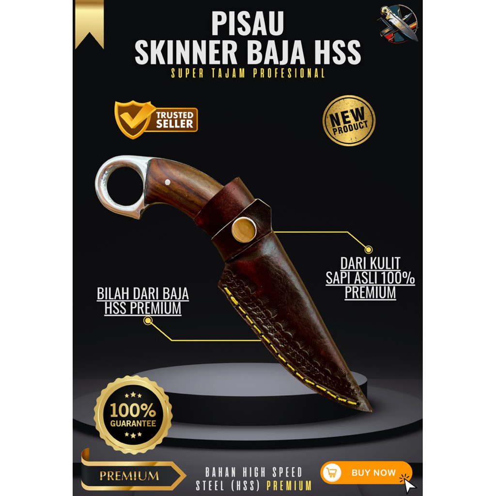 [BILAH_PISAU] PISAU SKINNER BAJA HSS PISAU BAJA SUPER TAJAM Bahan Baja HSS Premium Asli Original