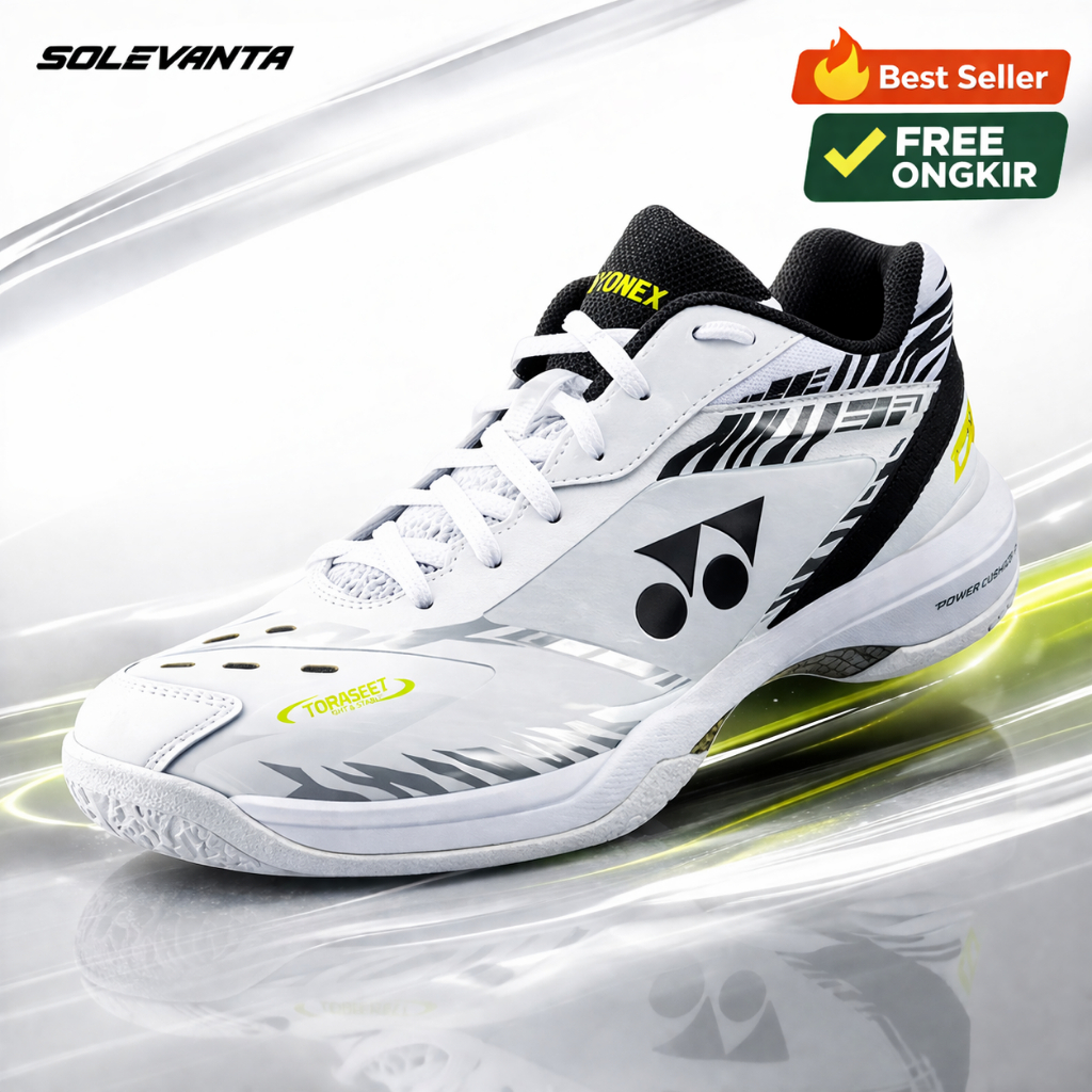 YONEX Sepatu Badminton SHB 65Z3 Power Cushion White Tiger Unisex Asli Impor