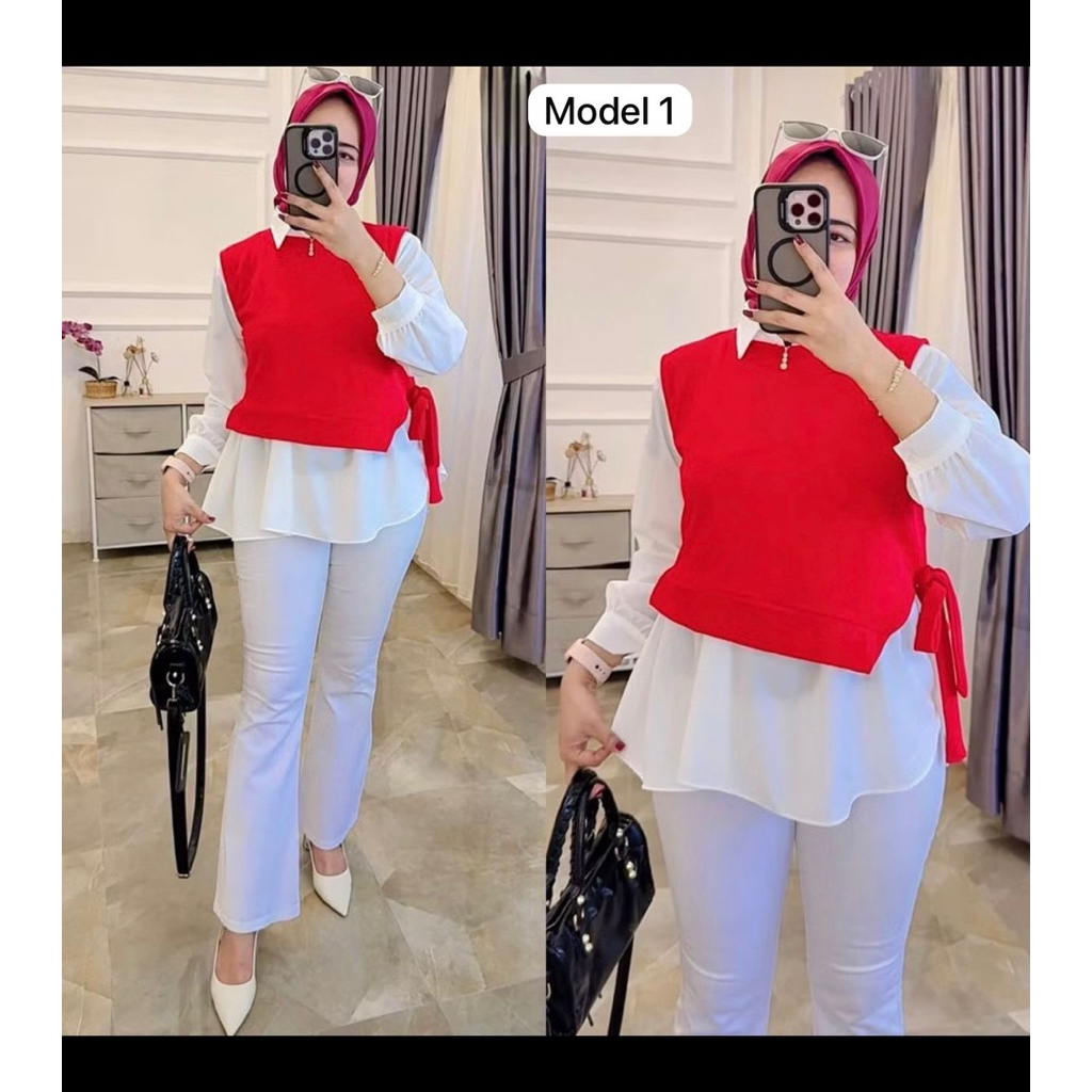 BAJU ATASAN WANITA KEMERDEKAAN MERAH PUTIH
