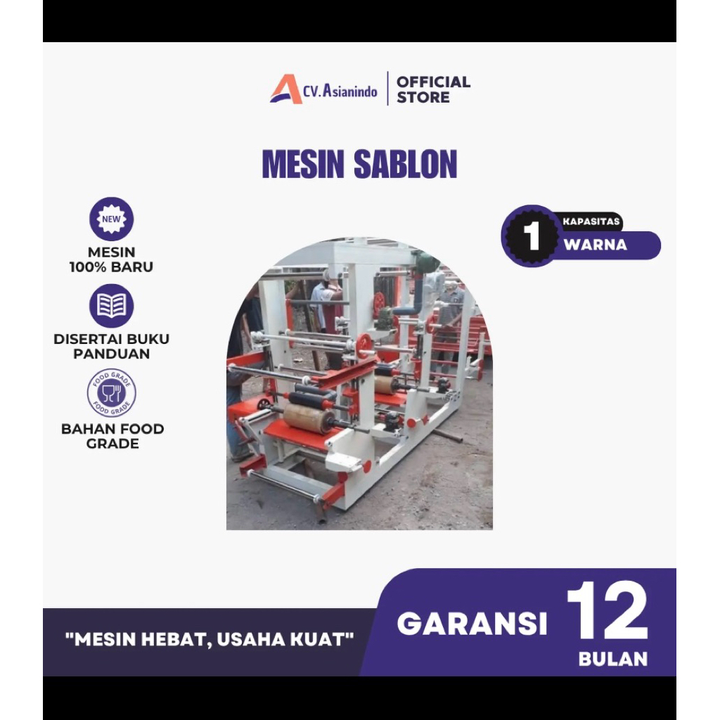 Mesin Sablon Plastik 1 warna