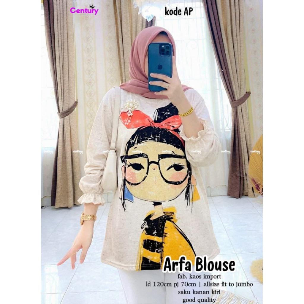 zaina blouse ORI marsella / atasan kaos jumbo wanita /atasan wanita / blouse garis-garis wanita