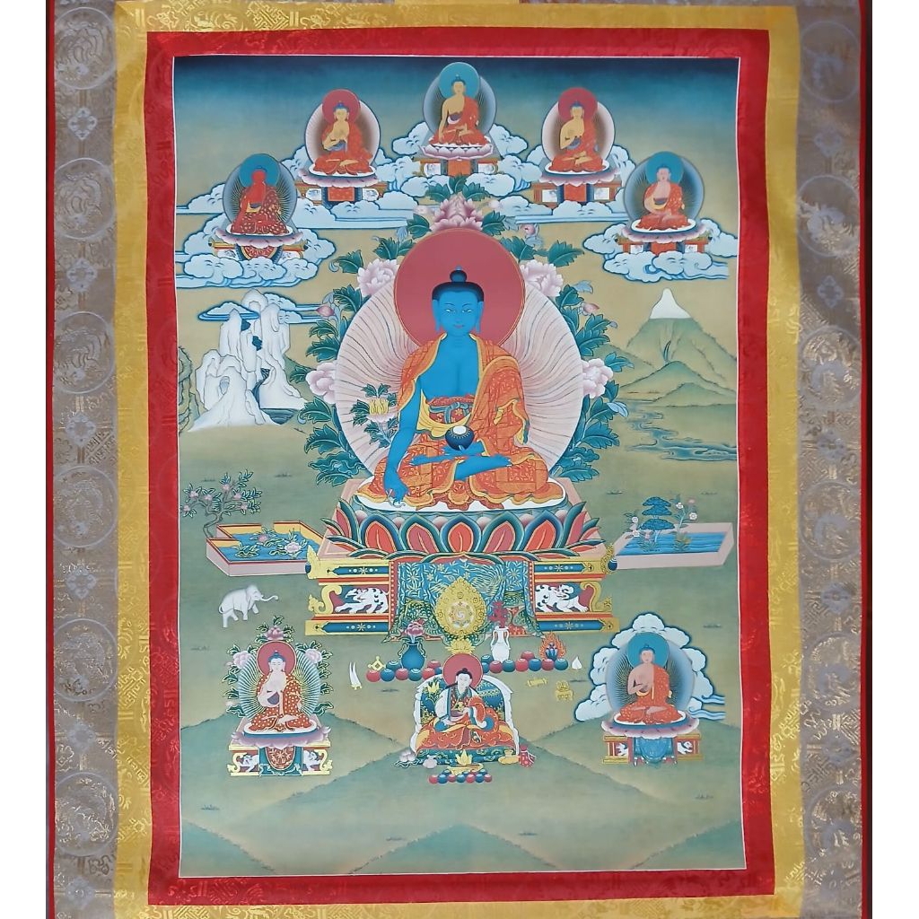 Thangka  8 Buddha pengobatan ( 16 ) - Lukisan Thangka - Tibetan Nepal