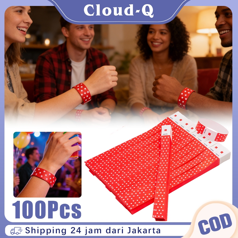100Pcs Tiket Gelang Taman Hiburan Gelang Tiket Anti Air Gelang Event Tiket Sekali